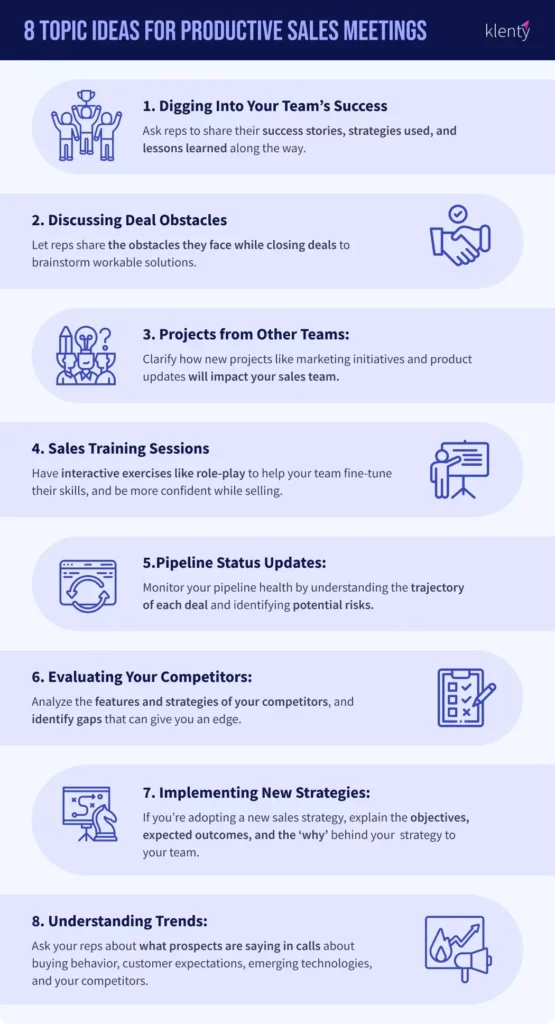 8 topics ideas for productive sales meeting