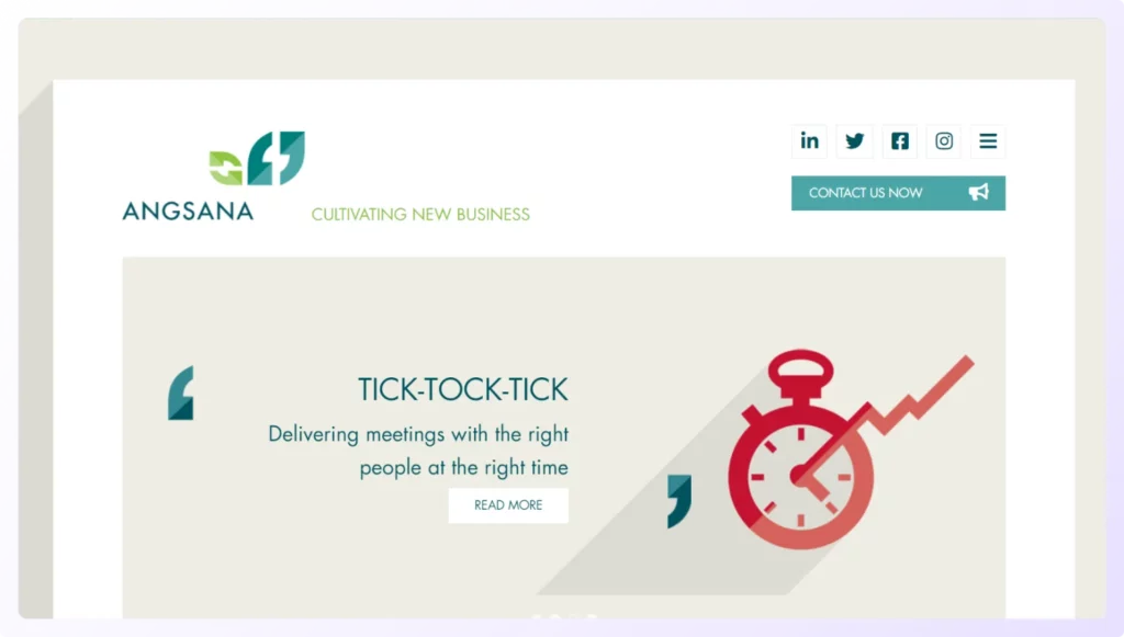 Lead generation company Angsana Landing Page