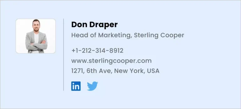 Example for a good cold outreach email signature
