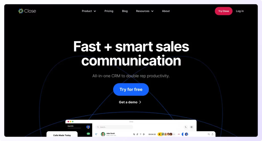 Close landing page
