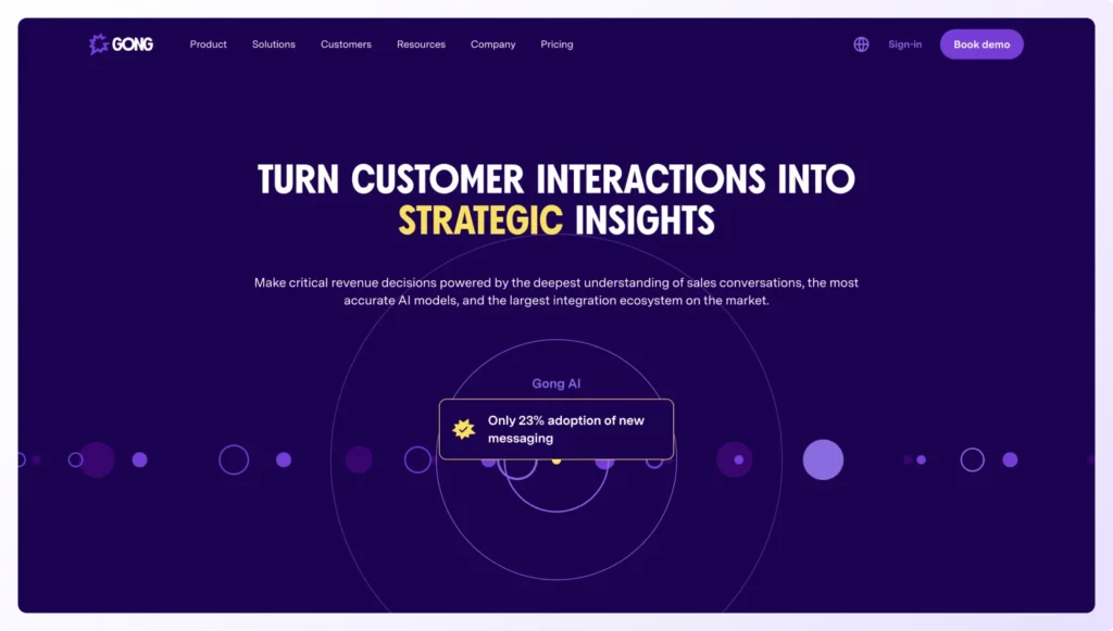 revenue intelligence platform Gong helps to record calls