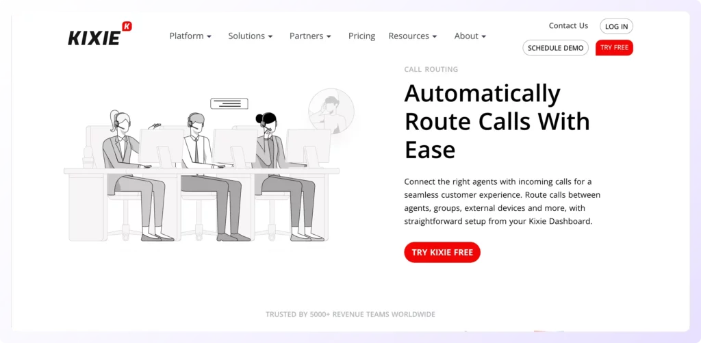 Kixie landing page