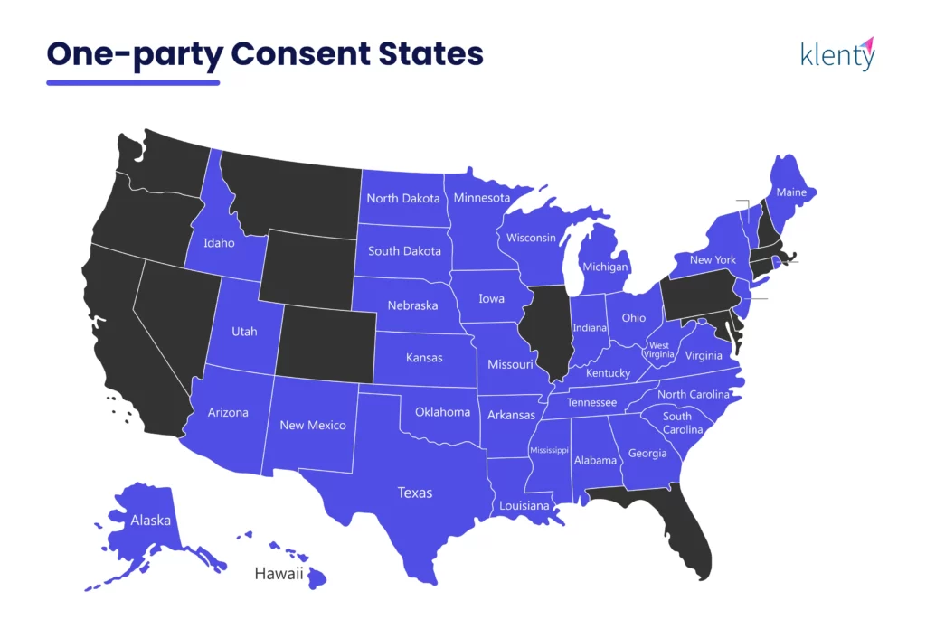 one-party consent states in the US