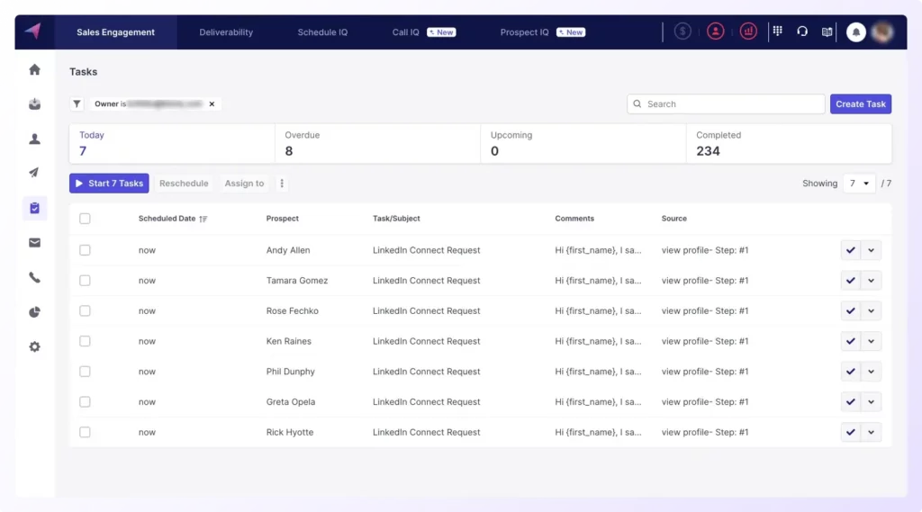 Ability to request a connection from a prospective