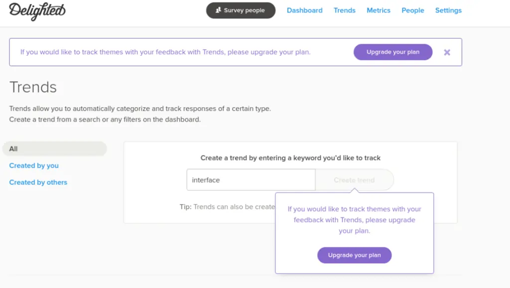 upselling example of using banners pop ups and chat option in your product